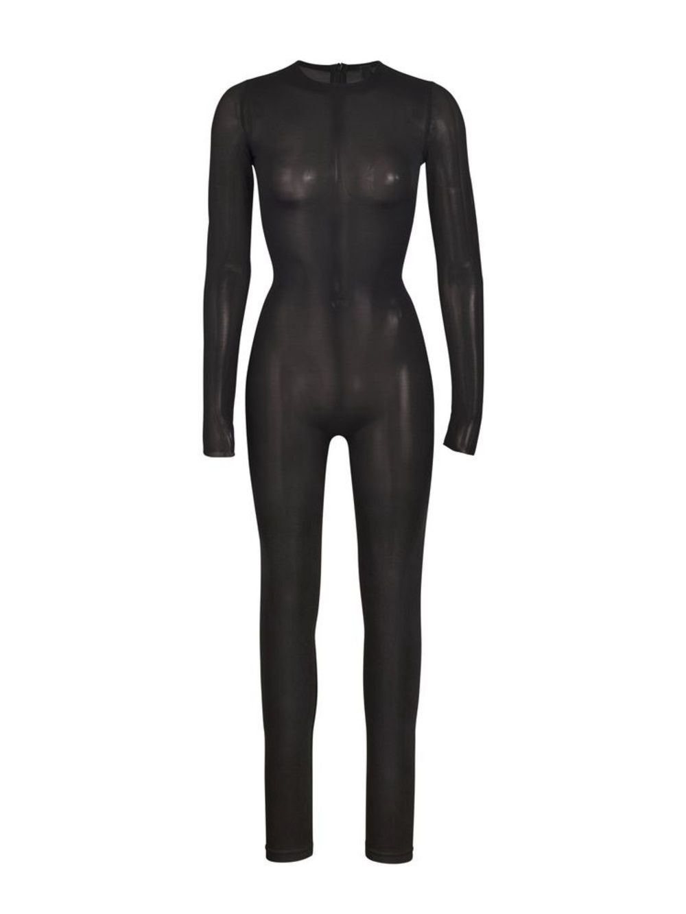 Skims sheer sculpt catsuit in Onyx